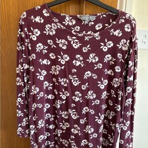 Floral Print Long Sleeve Top
